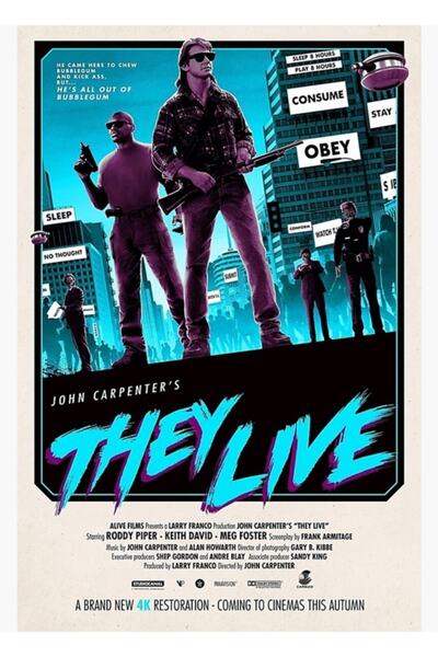 Universal Tablo Poster decorativ din lemn They Live