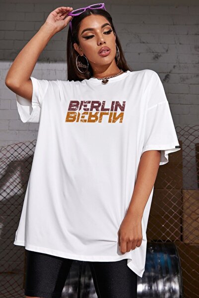 Machetta Λευκό μπλουζάκι με στάμπα Βερολίνου