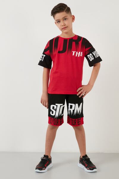 Lela cu imprimeu Seturi din bumbac cu set piese pentru băieți cu talie elasti...