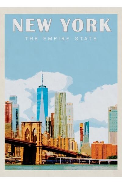 Universal Poster de călătorie New York City, tablou retro de călătorie, poste...
