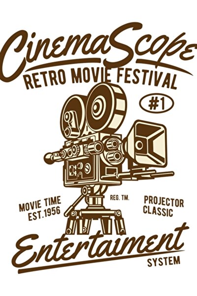 Universal Cınema Scope - Ξύλινη Διακοσμητική Αφίσα με Μοτίβο Κινηματογράφου κ...