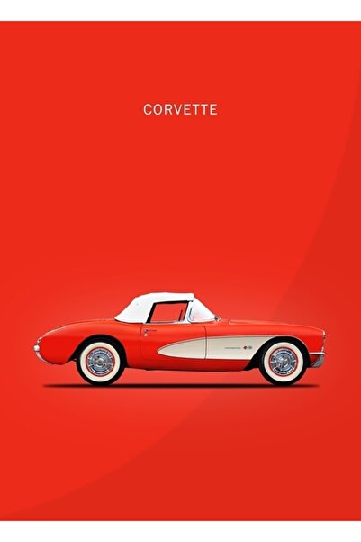 Universal 57 Vette Ξύλινη Διακοσμητική Αφίσα Ζωγραφικής