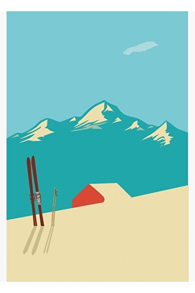 Universal Tablou cu munți vechi, poster decorativ din lemn