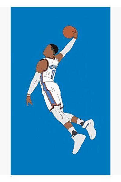 Universal Διακοσμητική ξύλινη αφίσα ζωγραφικής τέχνης Russell Westbrook