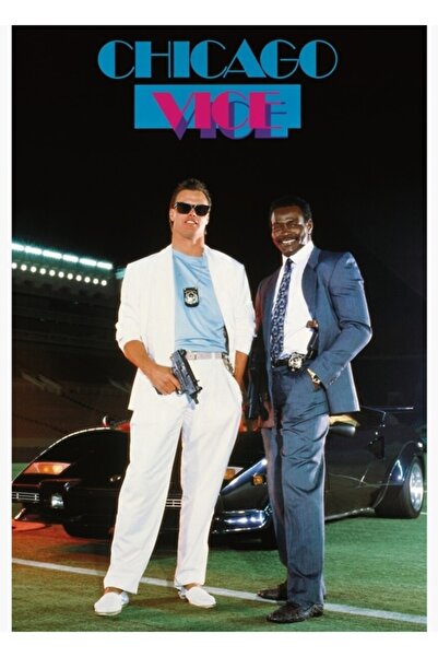 Universal Διακοσμητική Ξύλινη Αφίσα Τραπεζιού Chicago Vice