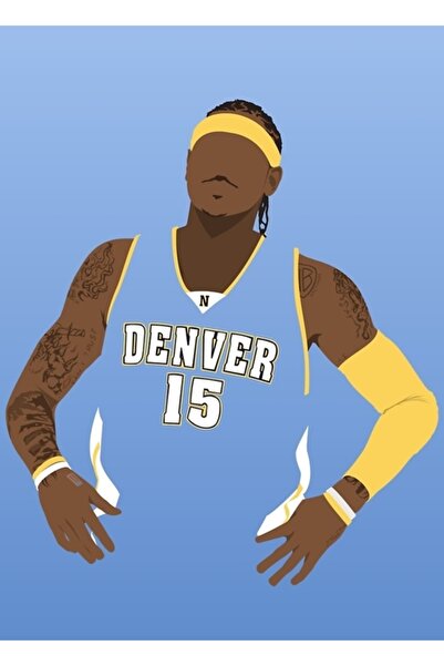 Universal Διακοσμητική ξύλινη αφίσα ζωγραφικής τέχνης Carmelo Anthony