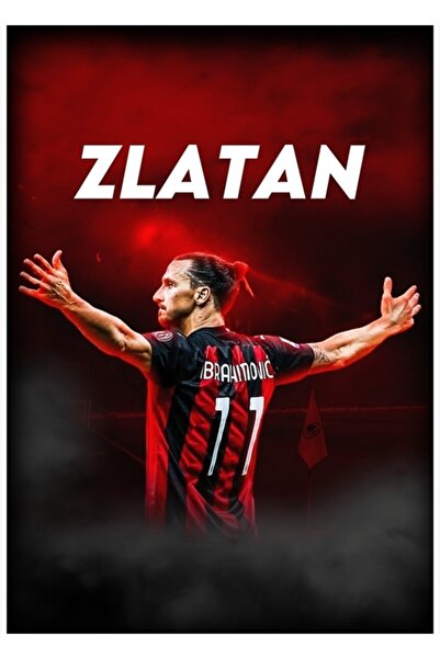 Universal Ζλατάν Ιμπράνοβιτς (AC Μίλαν) Ξύλινη Διακοσμητική Αφίσα Ζωγραφικής