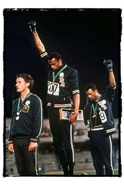 Universal Ολυμπιακοί Αγώνες 1968 Χαιρετισμός στα Ανθρώπινα Δικαιώματα Ξύλινη ...