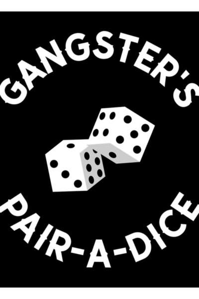 Universal Διακοσμητική ξύλινη αφίσα με διπλά ζάρια για τους γκάνγκστερς, με θ...