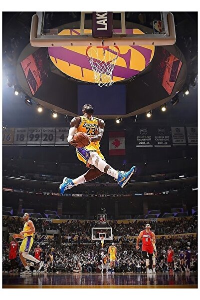 Universal Lebron James Dunk Tablo Ahşap Poster Dekoratif
