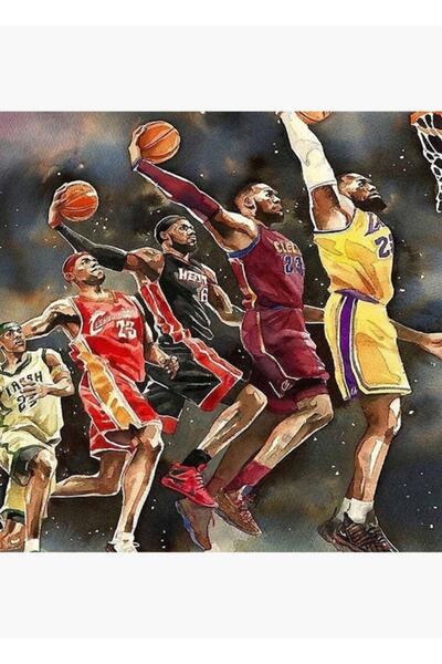 Universal Λεμπρόν Τζέιμς - Ξύλινη Διακοσμητική Αφίσα Τραπεζογραφίας Εξέλιξης