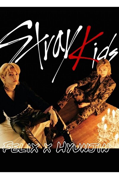 Universal Straykıds Kpop Boyband Hyunjin X Felix Tablo Ahşap Poster Dekoratif...