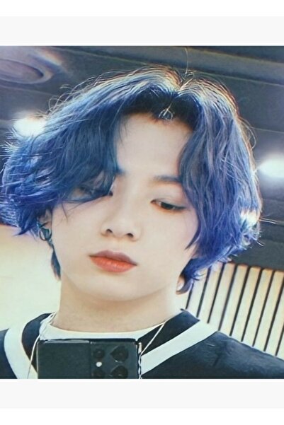 Universal Poster decorativ din lemn cu pictură estetică cu păr albastru Cod3419