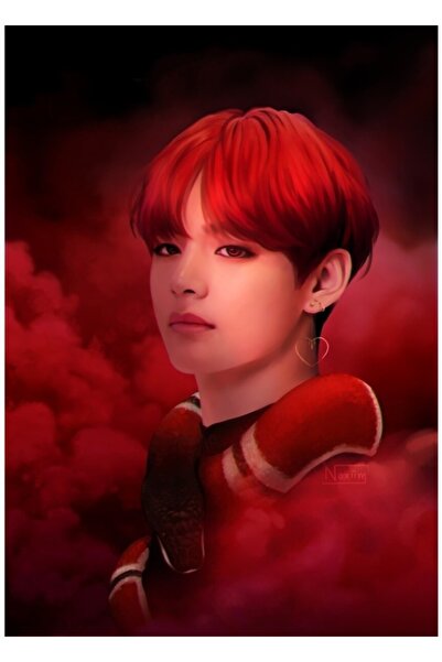 Universal Taehyung + Ξύλινη Διακοσμητική Αφίσα με Σχέδιο Φιδιού Κωδ.3329