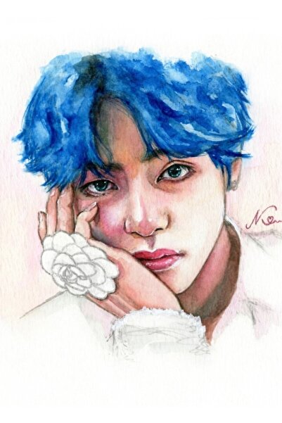 Universal Tae Mavi Saç Tablo Ξύλινη Διακοσμητική Αφίσα Κωδικός4258