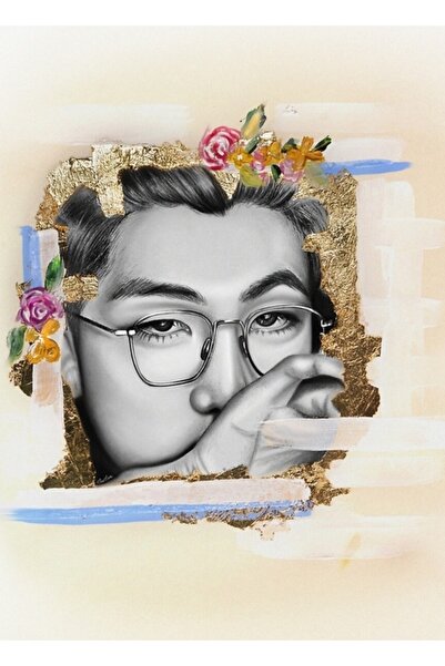 Universal Κιμ Ναμτζόν Πίνακας Ζωγραφικής Ξύλινη Αφίσα Διακοσμητική Κωδικός3239