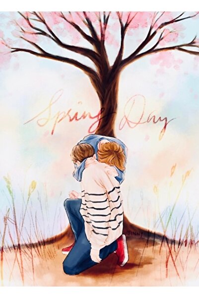 Universal Ημέρα της Άνοιξης - Ξύλινη διακοσμητική αφίσα ζωγραφικής Taekook Κω...