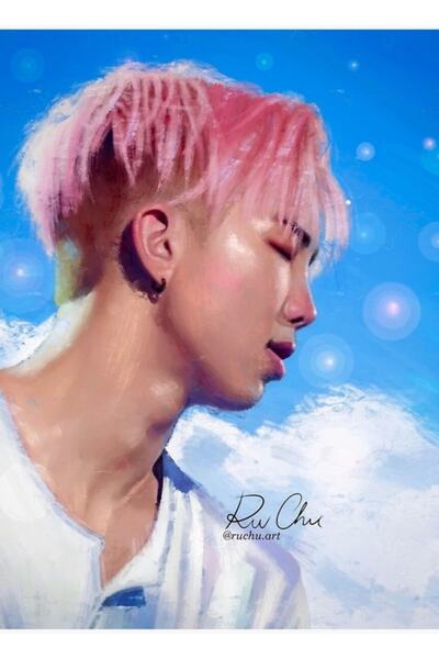 Universal Cerul Albastru - Tablou Namjoon Poster decorativ din lemn Cod2139