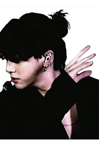 Universal Jungkook, Tablou cu Manbun, Poster decorativ din lemn, Cod2637