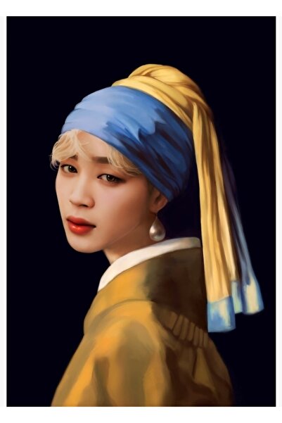 Universal Jimin Inci Küpeli Tablo Ahşap Poster Dekoratif Kod3134