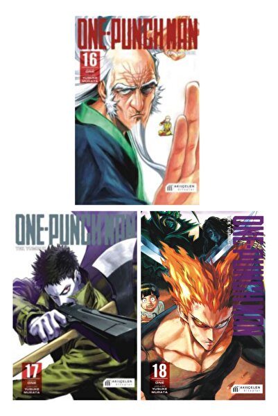 AKILÇELEN YAYINEVİ One Punch Man 16-17-18 Manga Seti 3'lü