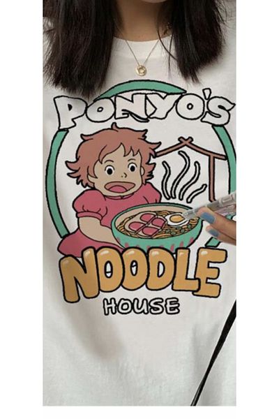 Köstebek Λευκό μπλουζάκι Unisex Anime της Ponyd's Noodle House