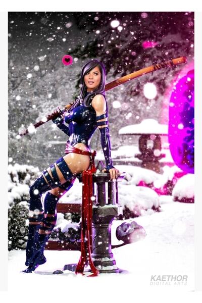 Universal Ολίβια Μαν, Ξύλινη Αφίσα Ζωγραφικής Psylocke ως Διακοσμητικό Έργο Τ...