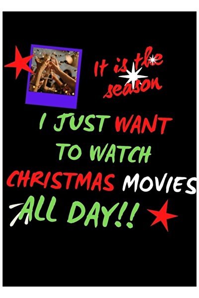 Universal Απλά θέλω να δείχνω ταινίες Χριστουγέννων όλη την ημέρα, ξύλινη δια...