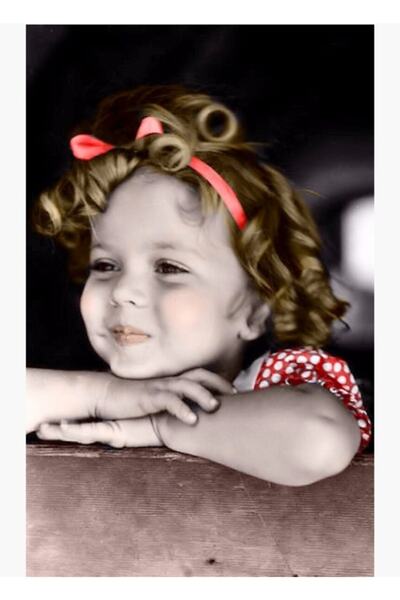 Universal Poster decorativ din lemn cu tablou roșu, Templul Shirley