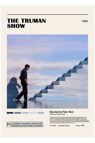 Universal Poster decorativ din lemn Truman Show