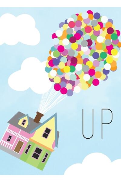 Universal Sus - Poster minimalist din lemn, decorativ