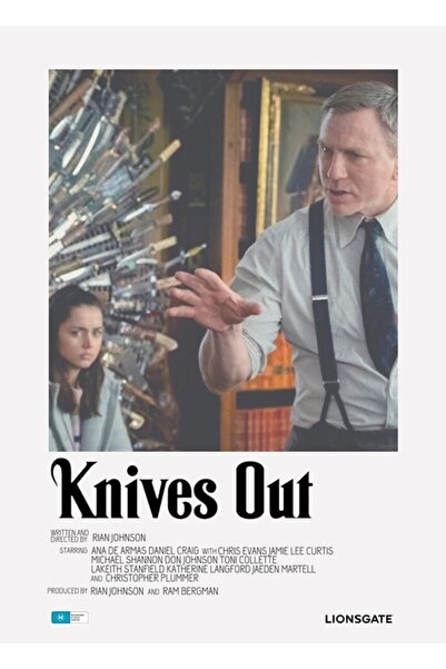 Universal Poster film Knives Out, tablou decorativ din lemn