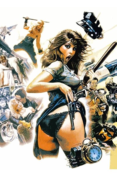 Universal Διακοσμητική ξύλινη αφίσα με εικονογράφηση κοριτσιών σε vintage στυλ