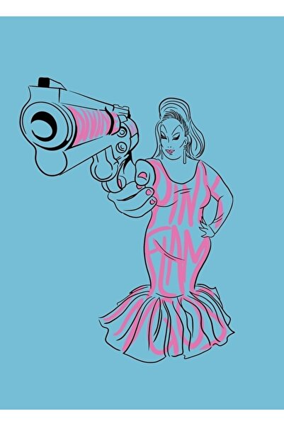 Universal Θεϊκός πίνακας Ιωάννης Ράντζελ με ροζ φλαμίνγκο σε νερό, Ξύλινη δια...