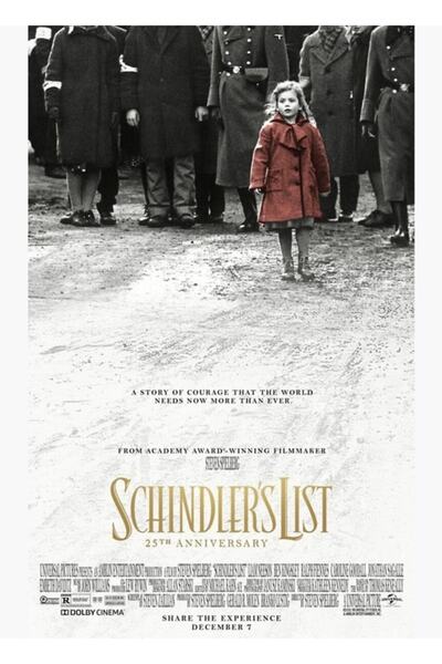 Universal Η λίστα του Σίντλερ Ξύλινη Διακοσμητική Αφίσα