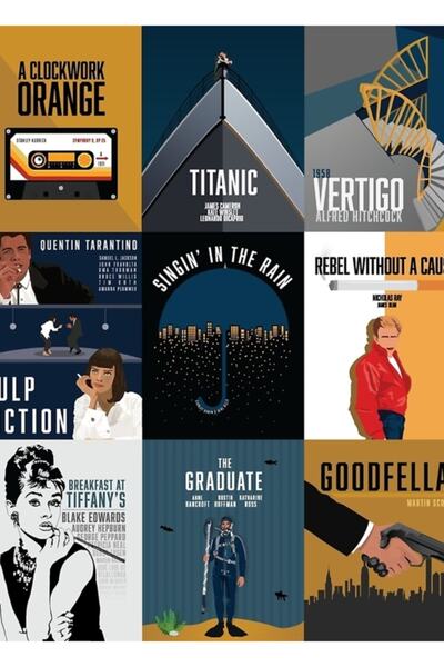 Universal Filme de cinema clasice Artă Tablou Poster din lemn Decorativ