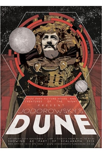 Universal Αφίσα του Τζοντορόφσκι από την ιστορία Dune, Ξύλινη διακοσμητική αφ...