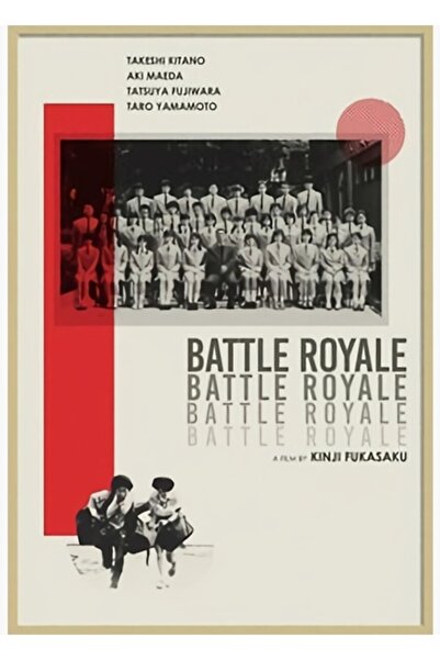 Universal Poster decorativ din lemn pentru filmul Battle Royale