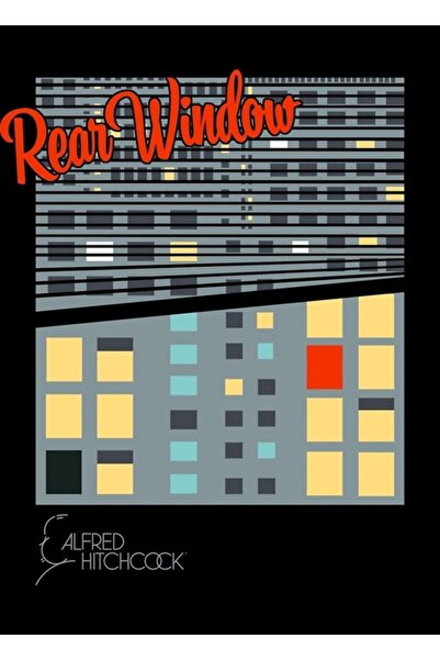 Universal Hitchcock - Rear Window Poster decorativ din lemn