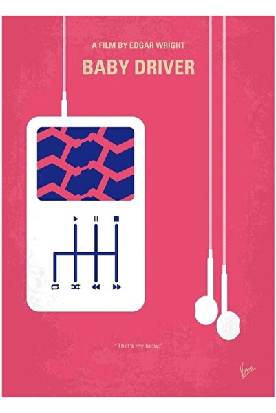 Universal No872 My Baby Driver Afiș de film minimalist Tablou Poster din lemn...