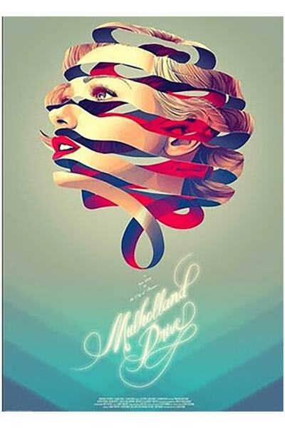 Universal Διακοσμητική ξύλινη αφίσα για το δρόμο Mulholland Drive