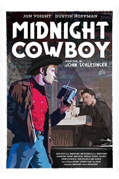 Universal Midnight Cowboy - Poster decorativ din lemn, alternativ, pentru pic...