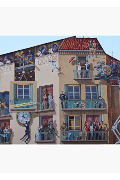 Universal Κινηματογράφος της Κάννας, Τέχνη τοίχου, Κάννα, Γαλλία, Ξύλινη διακ...