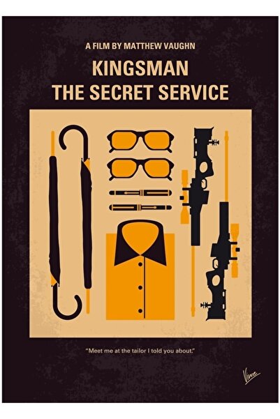 Universal No758 - Kingsman Slika Drveni Poster Dekorativni