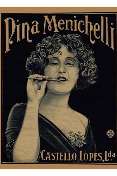 Universal Ιταλική κινηματογραφική δίβα Πίνα Μενιτσέλι στην Πορτογαλία, 1917 Δ...