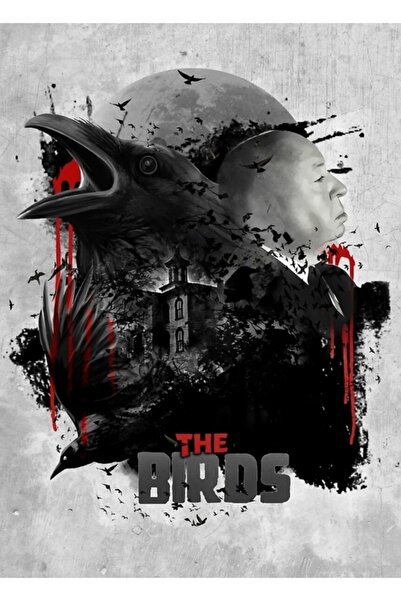 Universal Птиците - Алфред Хичкок Декоративен дървен плакат-картина