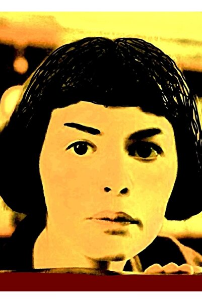Universal Amelie Poulain Lângă Fereastră Tablou Poster Decorativ din Lemn