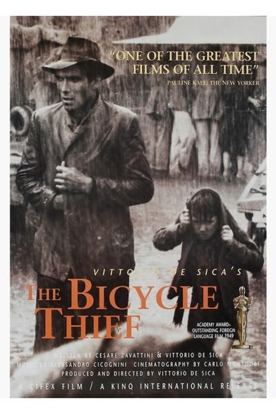 Universal Hoțul de biciclete Tablo Poster decorativ din lemn