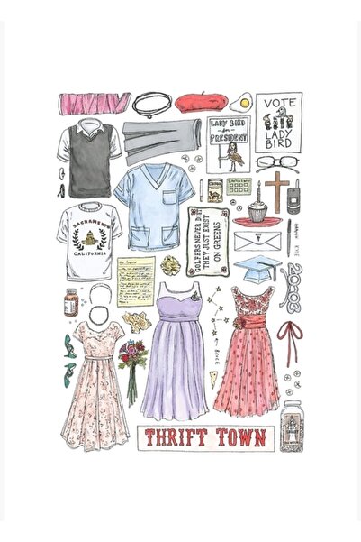 Universal Obiect de film Lady Bird - Greta Gerwig, Saoirse Ronan Tablo Ahşap ...