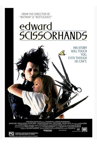 Universal Edward Scissorhands (1990) Poster decorativ din lemn